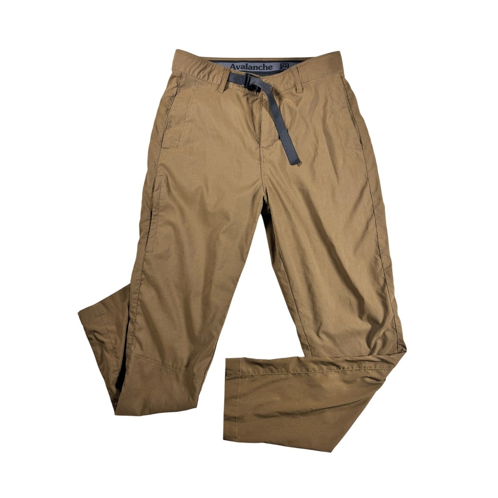 Avalanche Outdoor Supply Co Mens Brown Hiking Pants Belted Size Medium